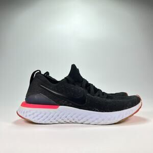 Nike Epic React Flyknit 2 Black Running Shoes Sneakers BQ8927-003 Womens Size 8